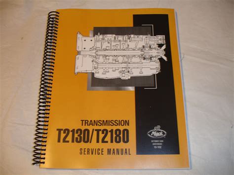 T300T200 Series Mack Transmissions Oil Cooler Service Manual. . T2180 mack transmission service manual
